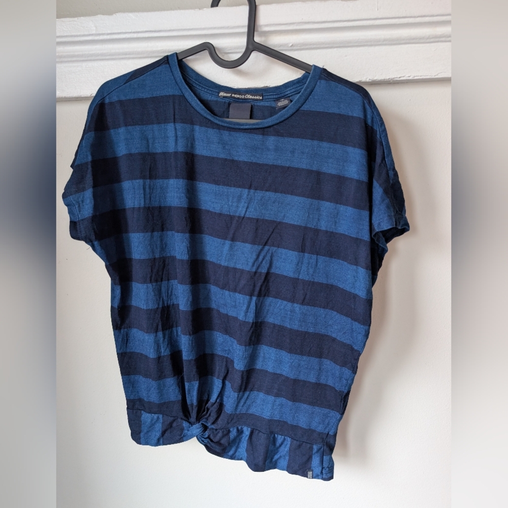 Scotch & Soda Indigo Striped Tee